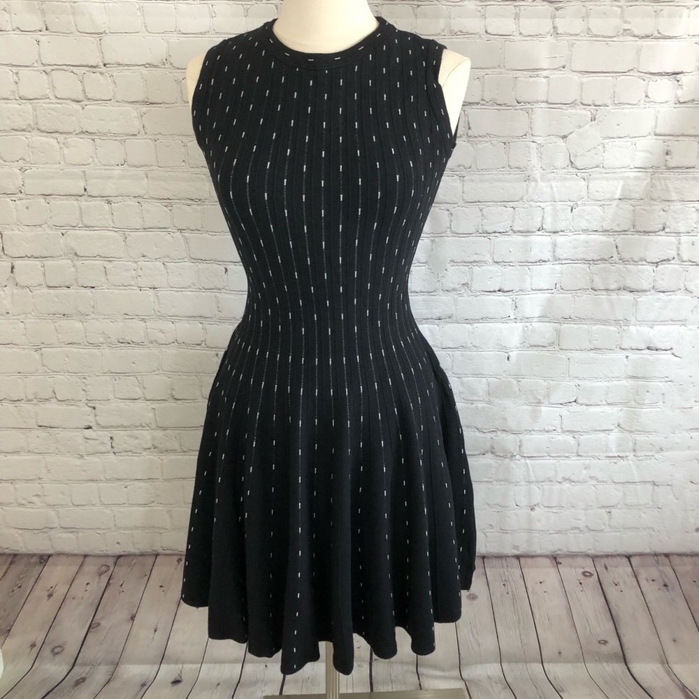 Black and white sweater dress